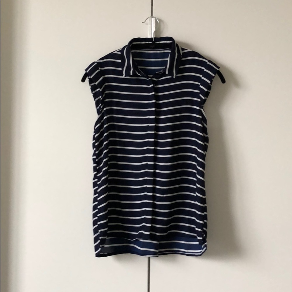 Breton Stripe Sleeveless Blouse